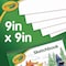 Crayola Animal Animations Wirebound Sketchpad, Unruled, Gold/Green Cover, 40 White 9 x 9 Sheets 99-3404 - alternate 4